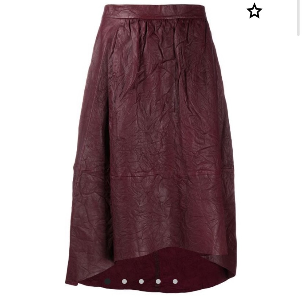 Zadig & Voltaire Joslin crinkled leather skirt nwt